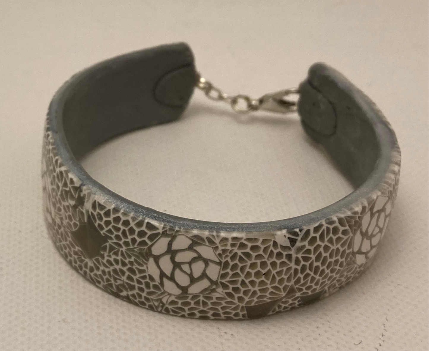 Silver and Lace Rose Bracelet