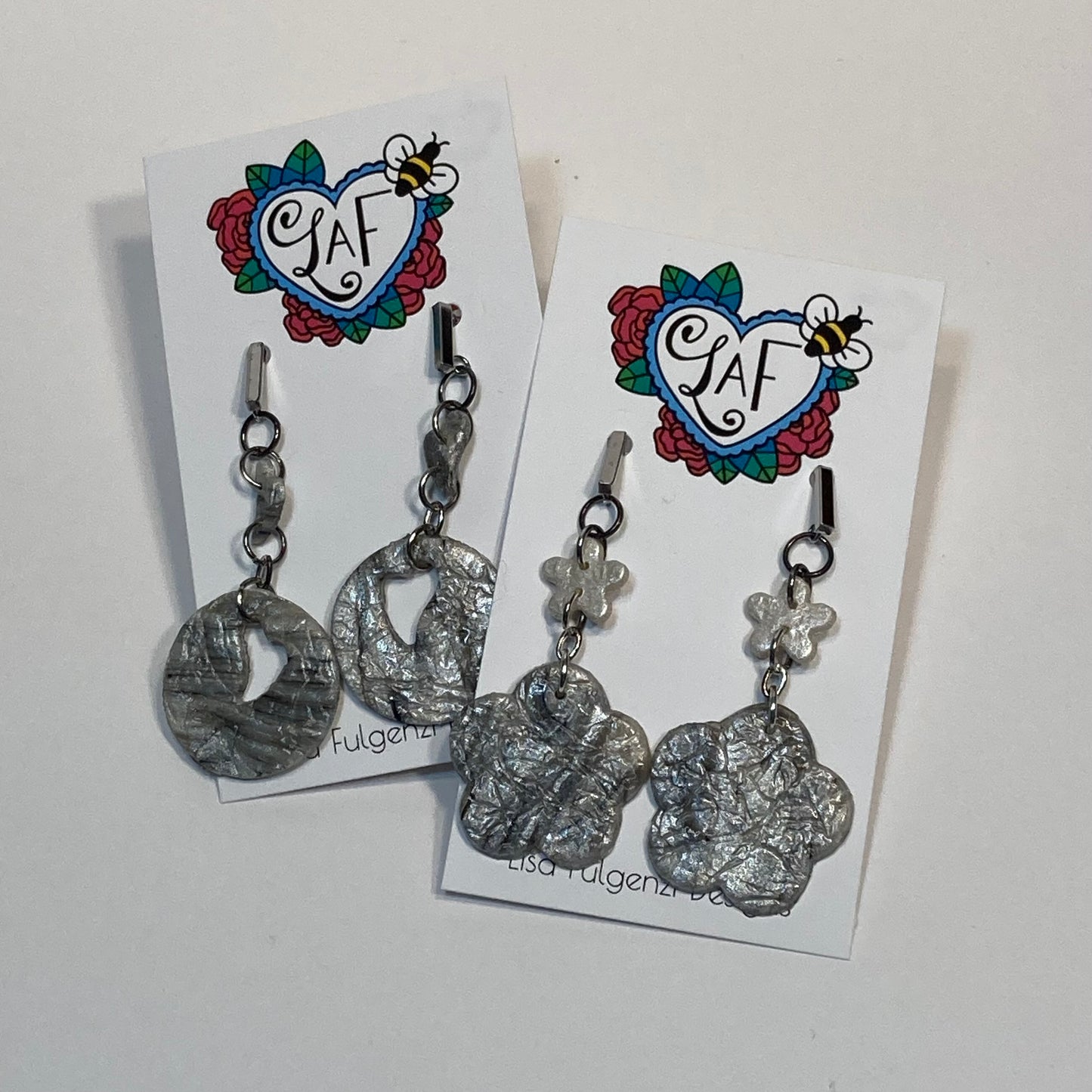 Silver and Shine Heart Earrings