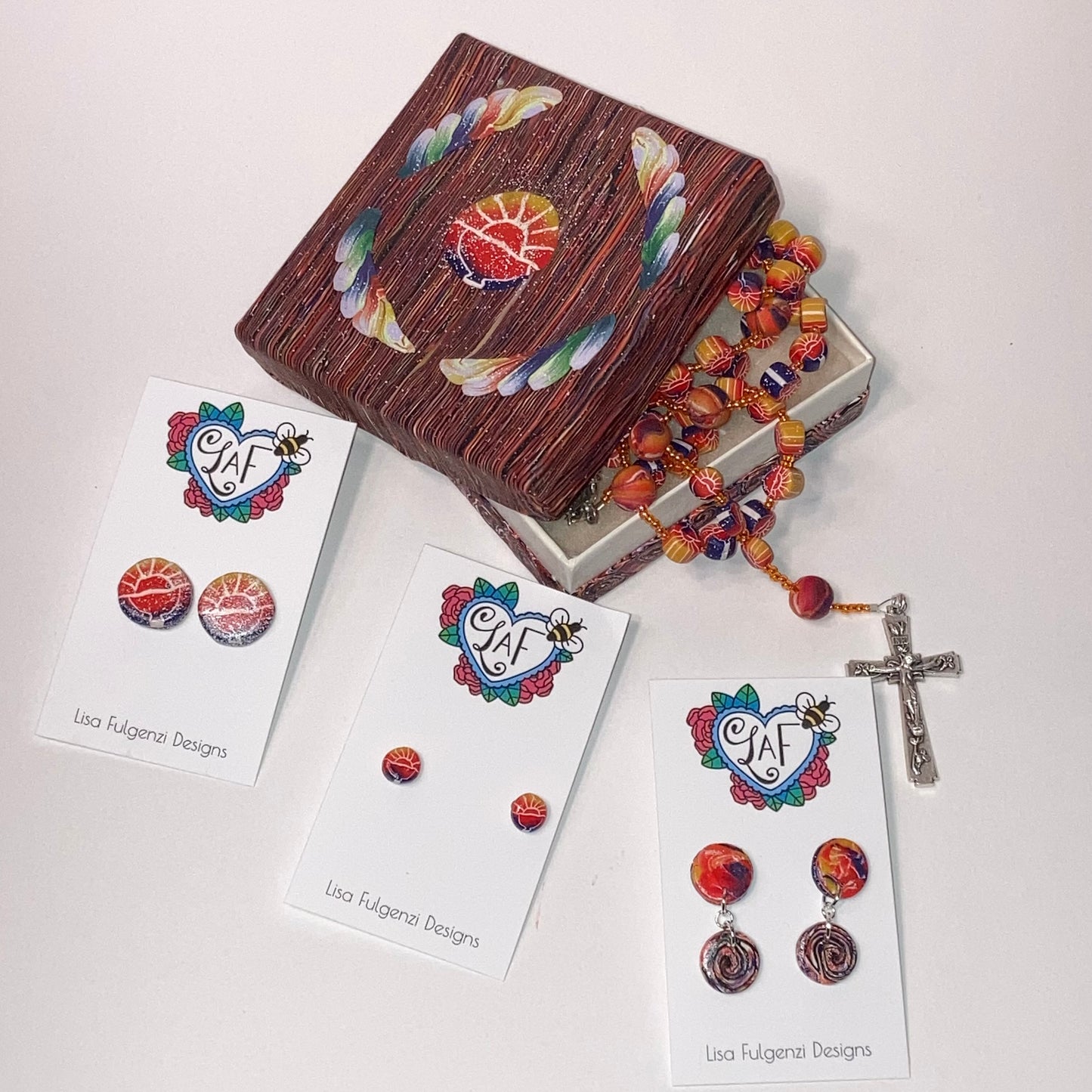 Special Occasion Eucharistic Revival Decorative Box and Rosary Set