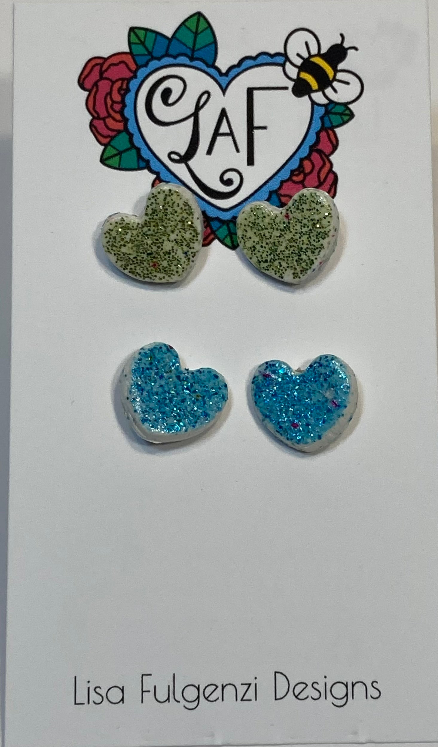Sweet Heart Glitter Earrings