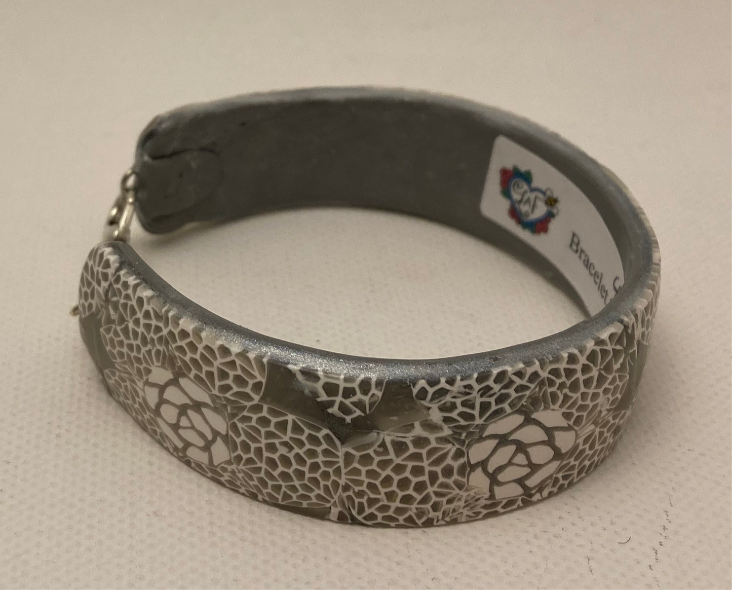 Silver and Lace Rose Bracelet