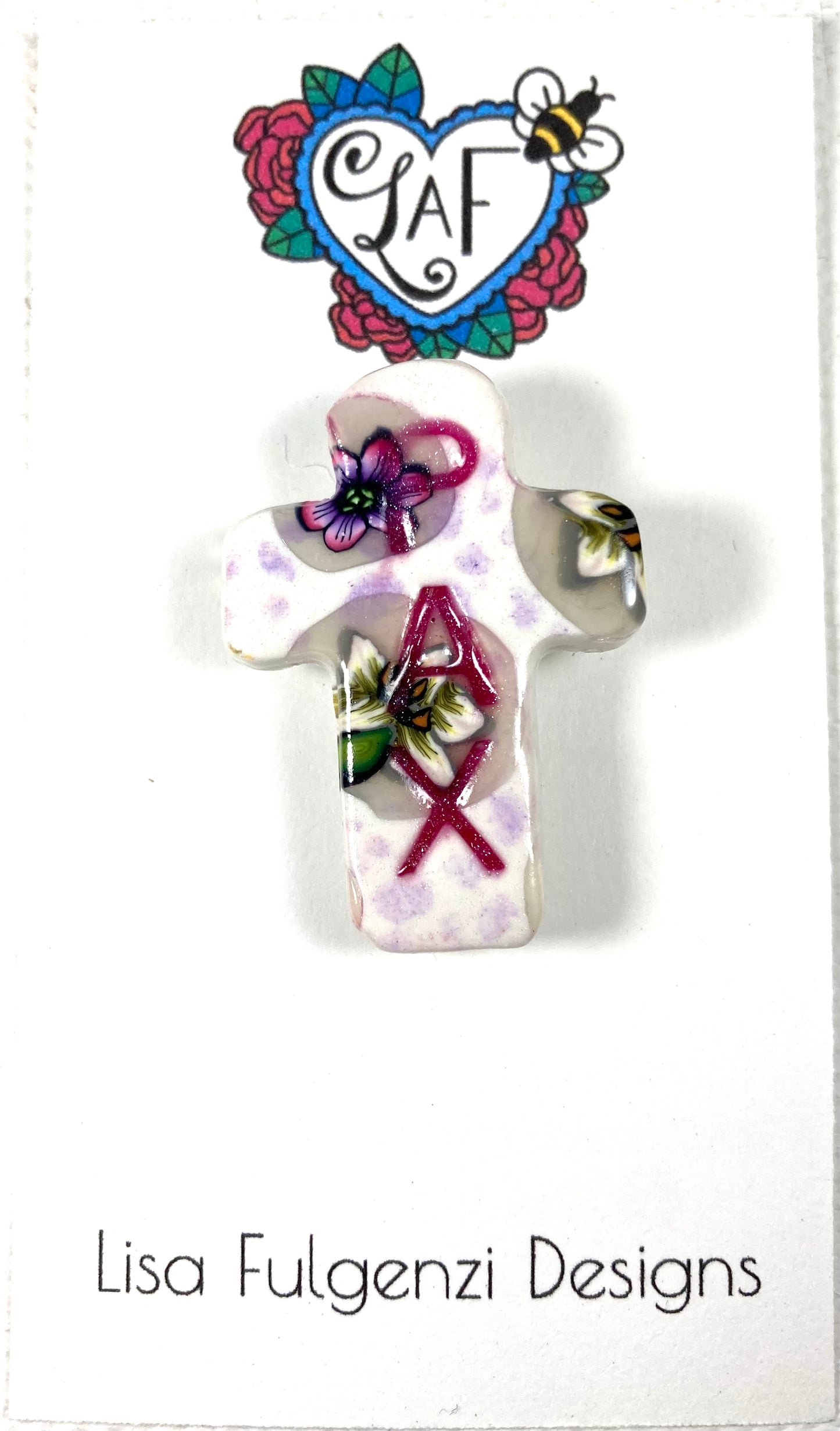 Easter Lilly Brooch “PAX" Pink Small