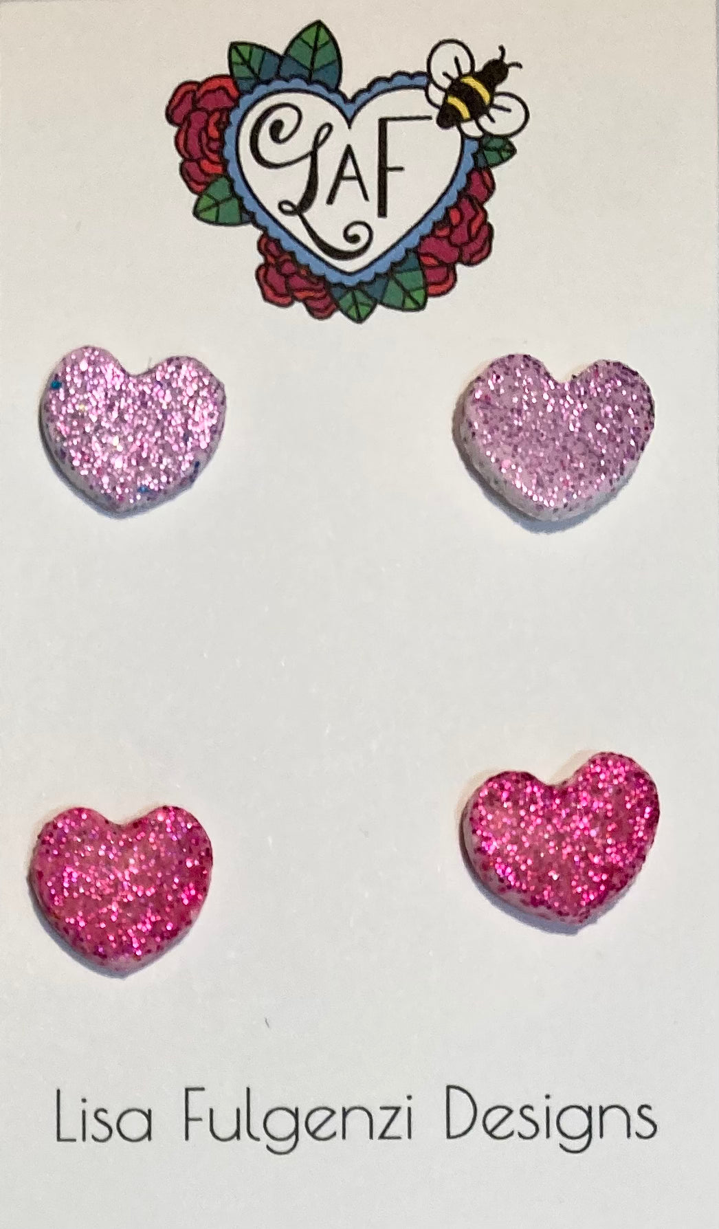 Sweet Heart Glitter Earrings