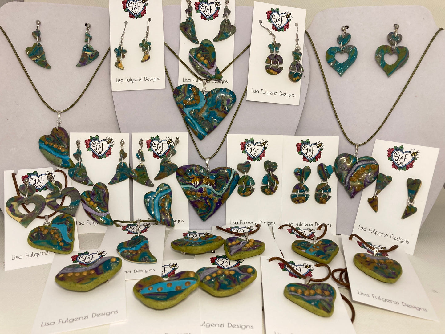 Beautiful Hearts and Half Circles Post Earrings