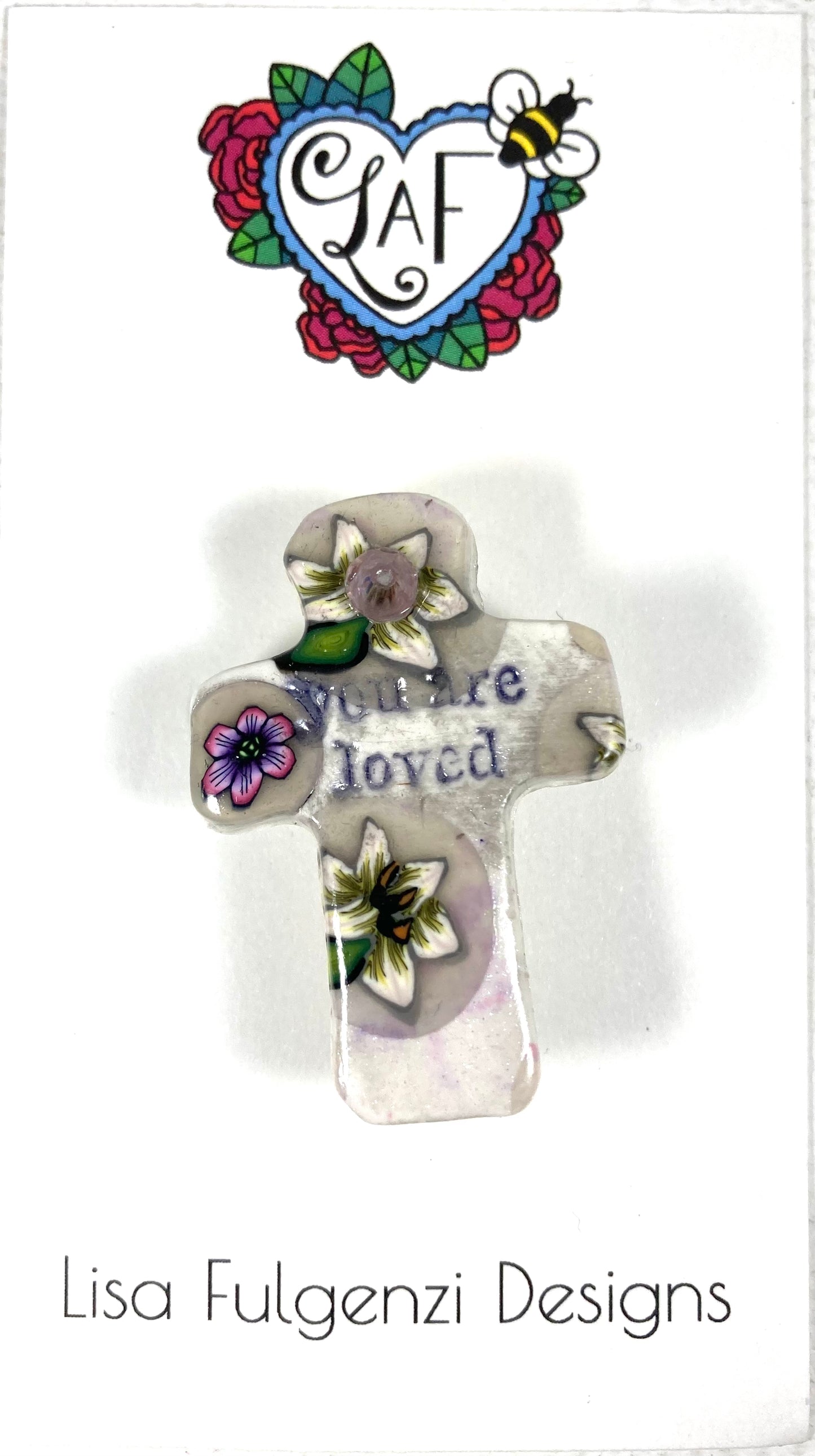 Easter Lilly Brooch “You Are Loved” Small
