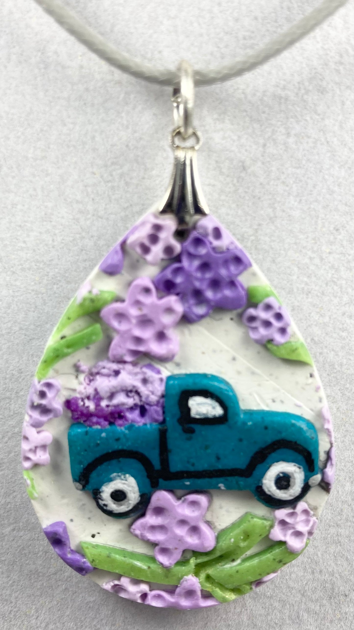 Lavender and Truck Pendant