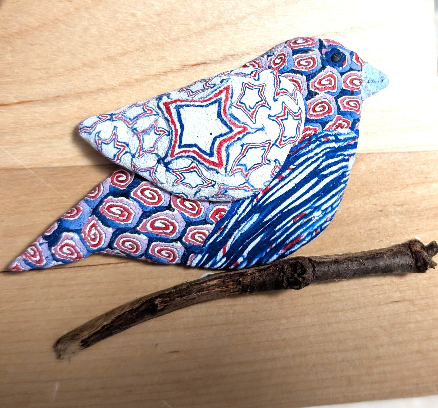 Peace and Love Bird Wood Wall Hanging