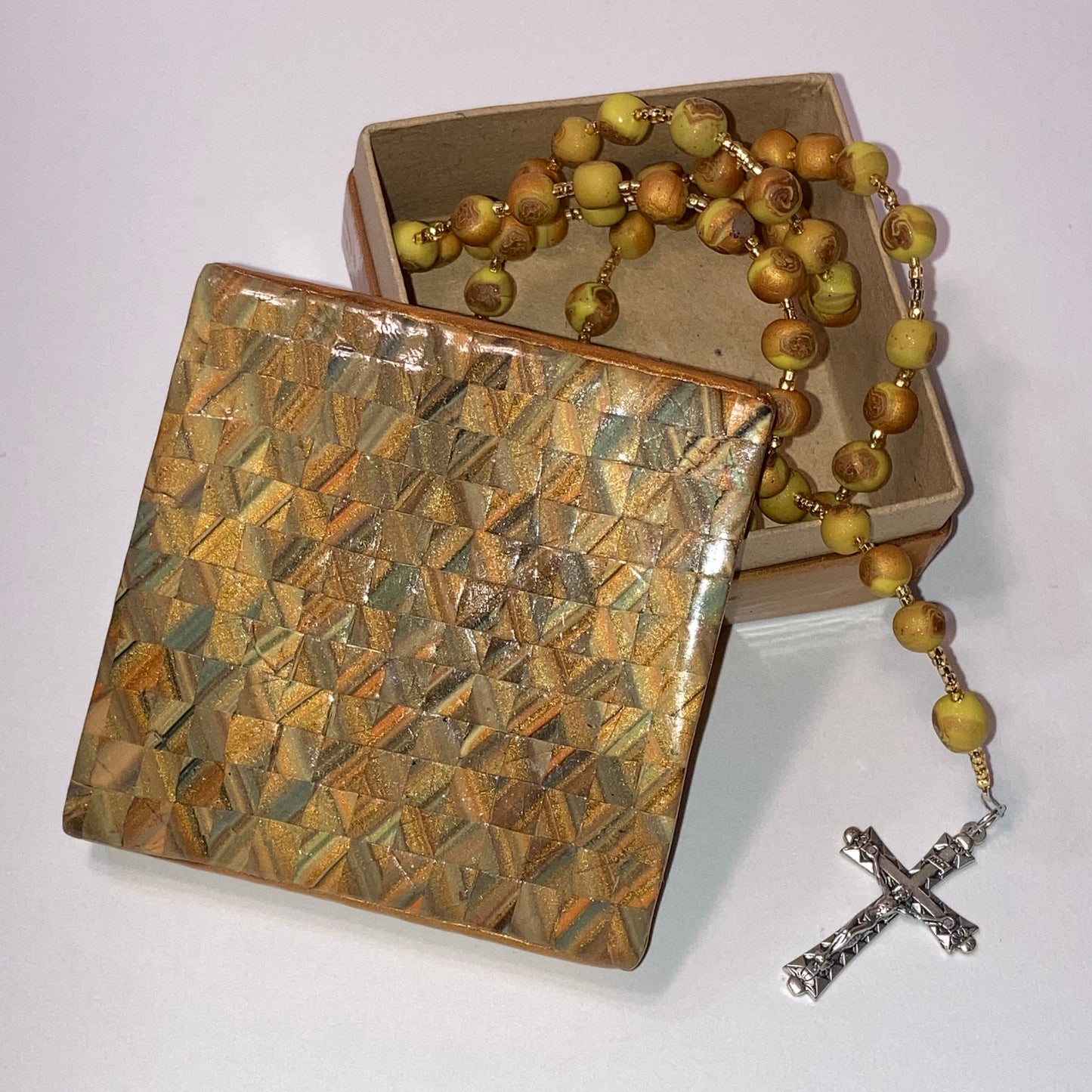 Ornate Quilt Dreams Box and Rosary