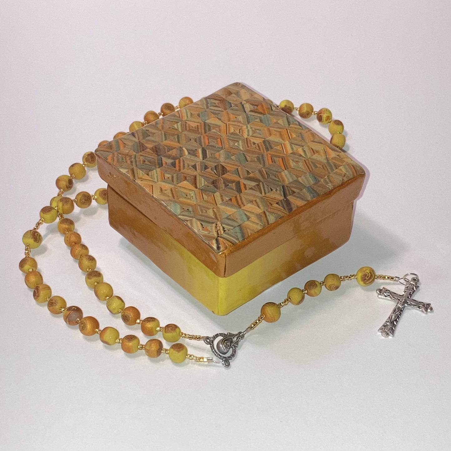 Ornate Quilt Dreams Box and Rosary