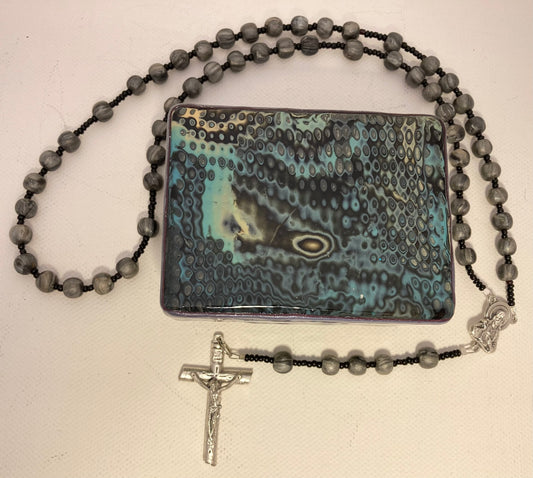 Mokume-Gane Snakeskin Box with Marble Rosary