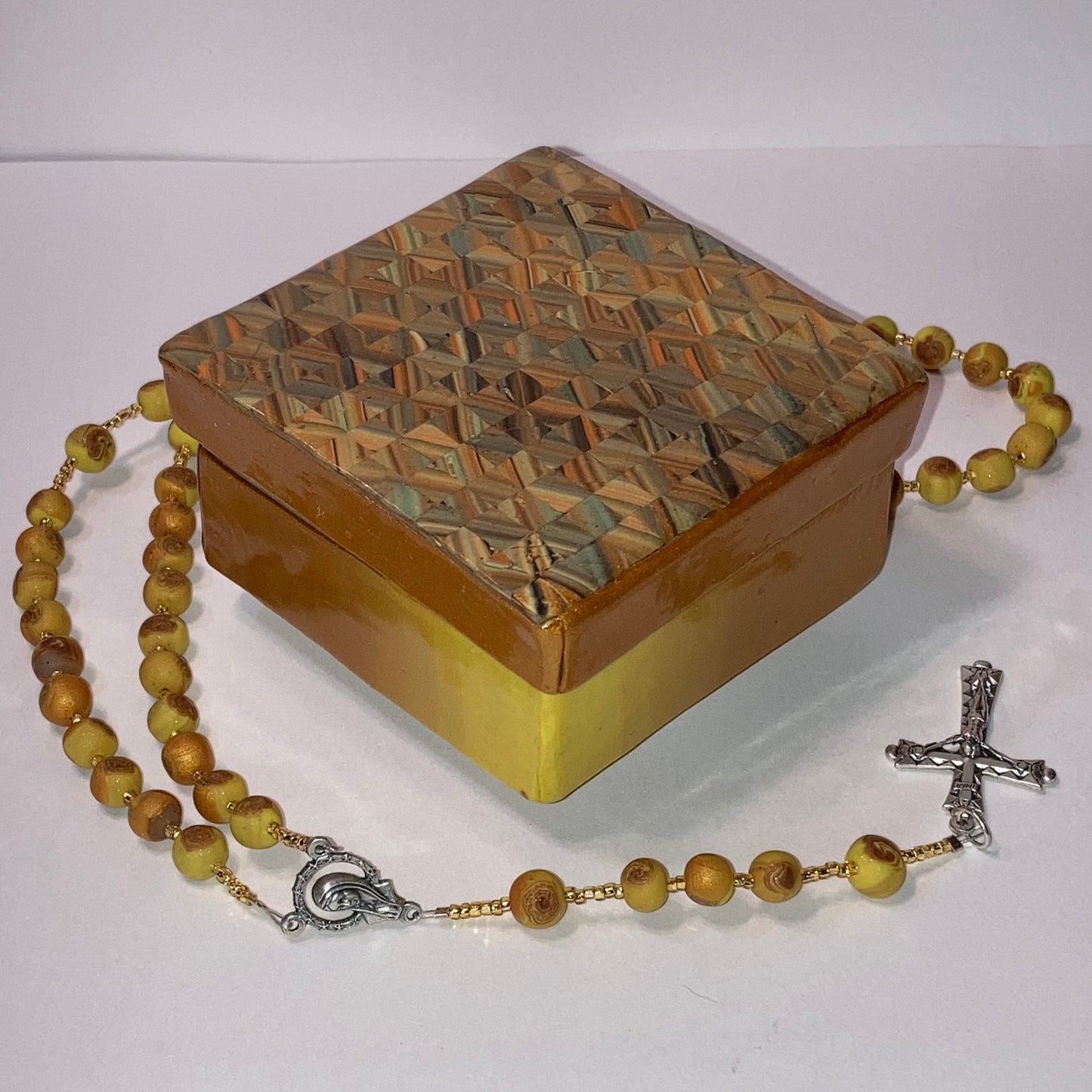 Ornate Quilt Dreams Box and Rosary