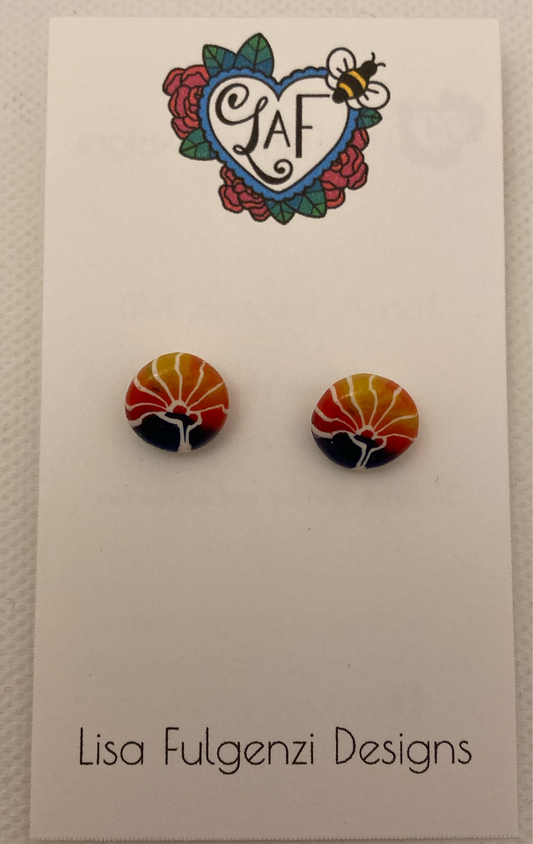 Special Occasion Eucharistic Revival Sunset on the Water Stud Earrings