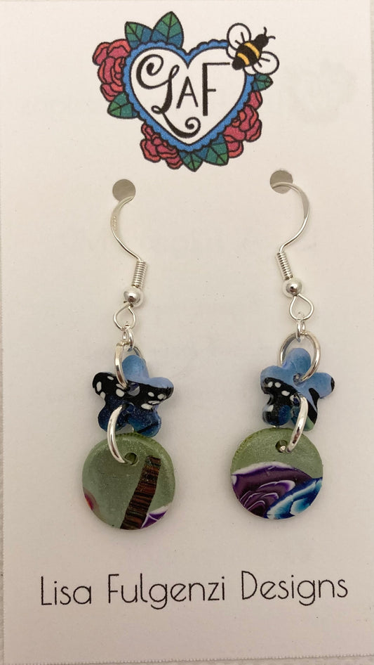 Floral Scene Drop Earrings