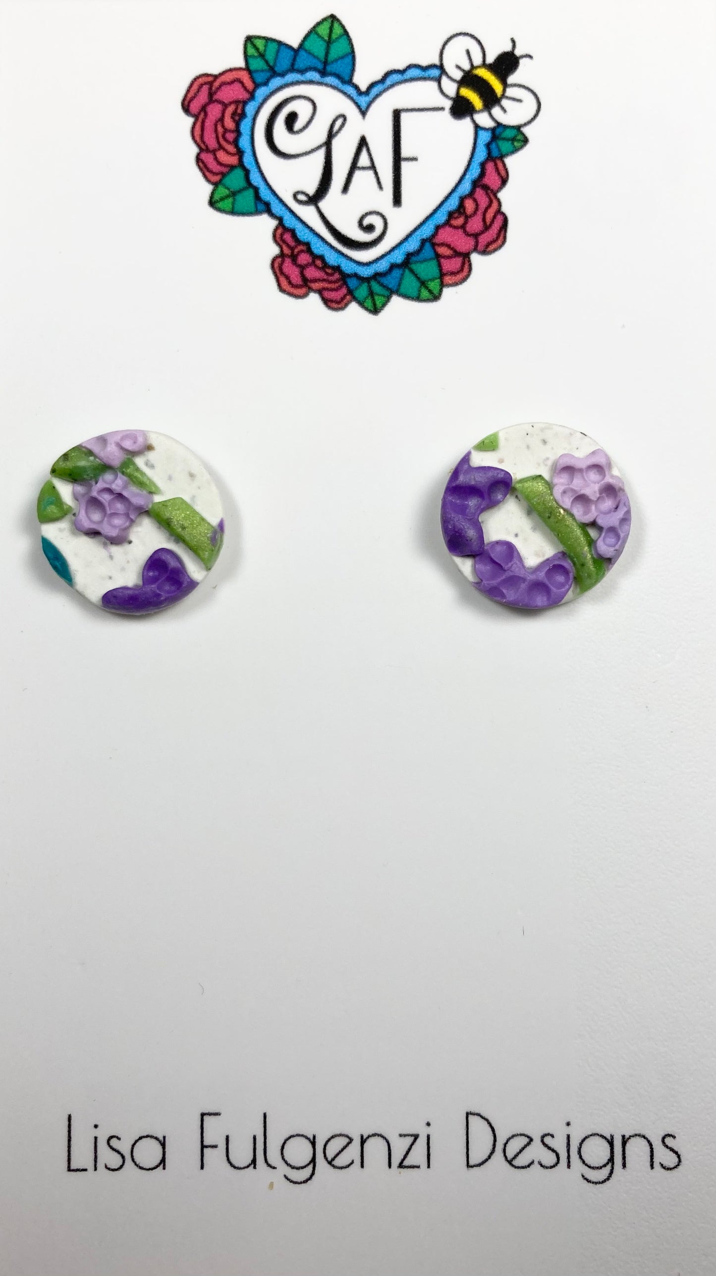 Lavender Post Stud Earrings