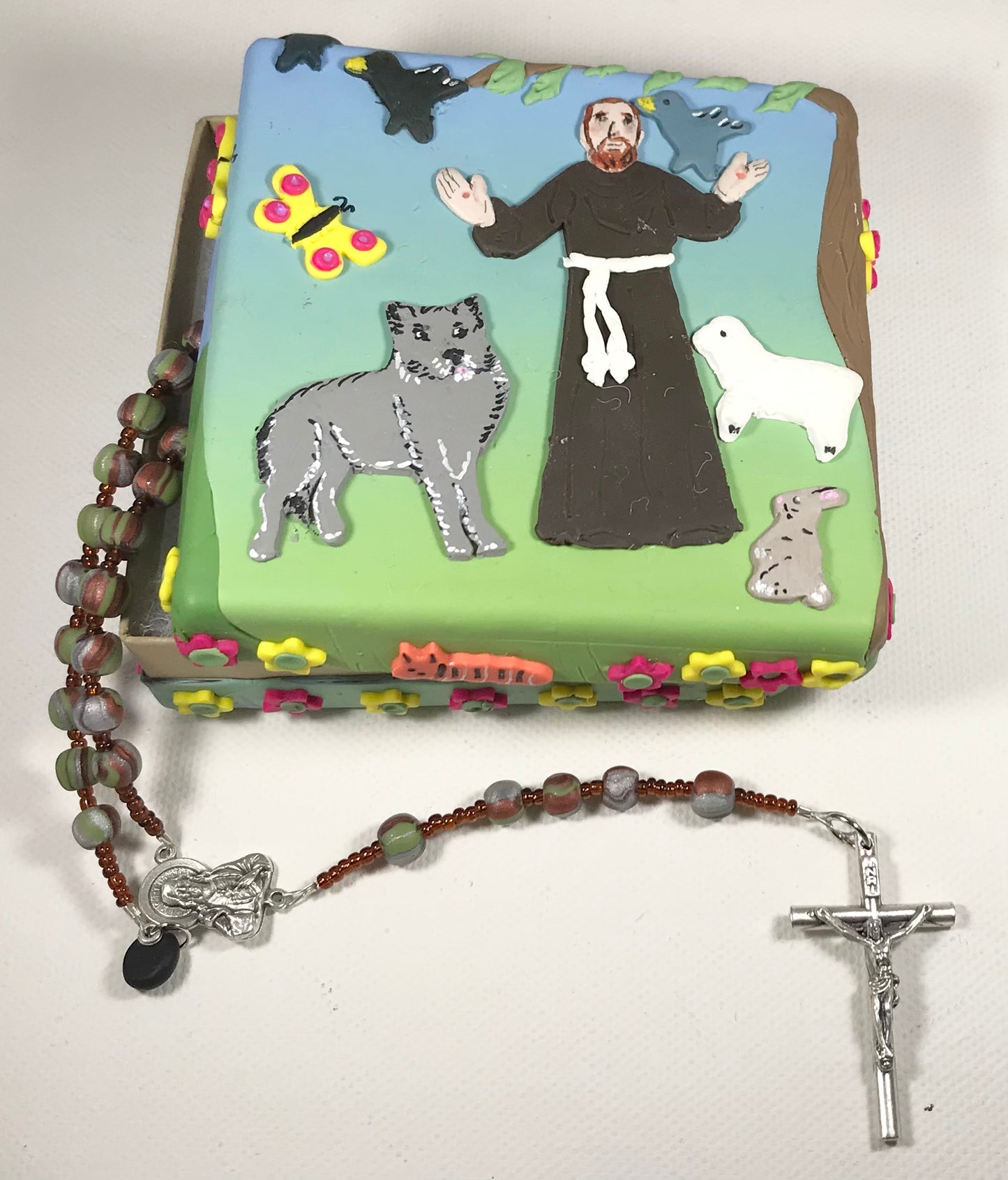 St. Francis of Assisi Box and Rosary Set