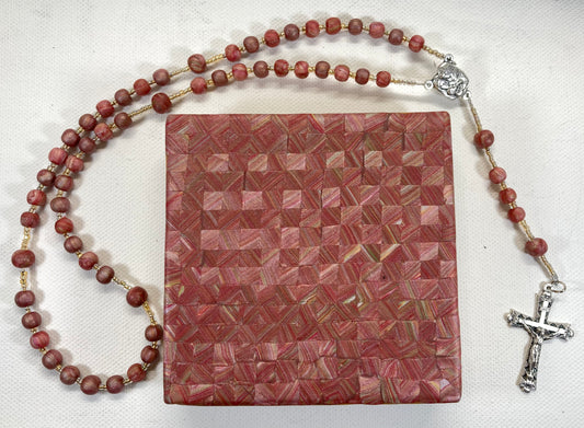 Christmas Bright Quilt Box and Rosary Set