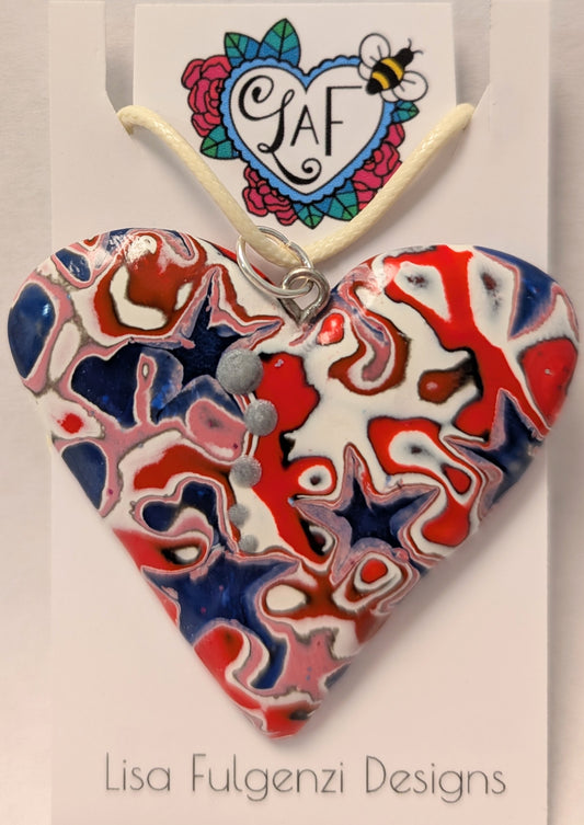 Red White and Blue Large Pendant